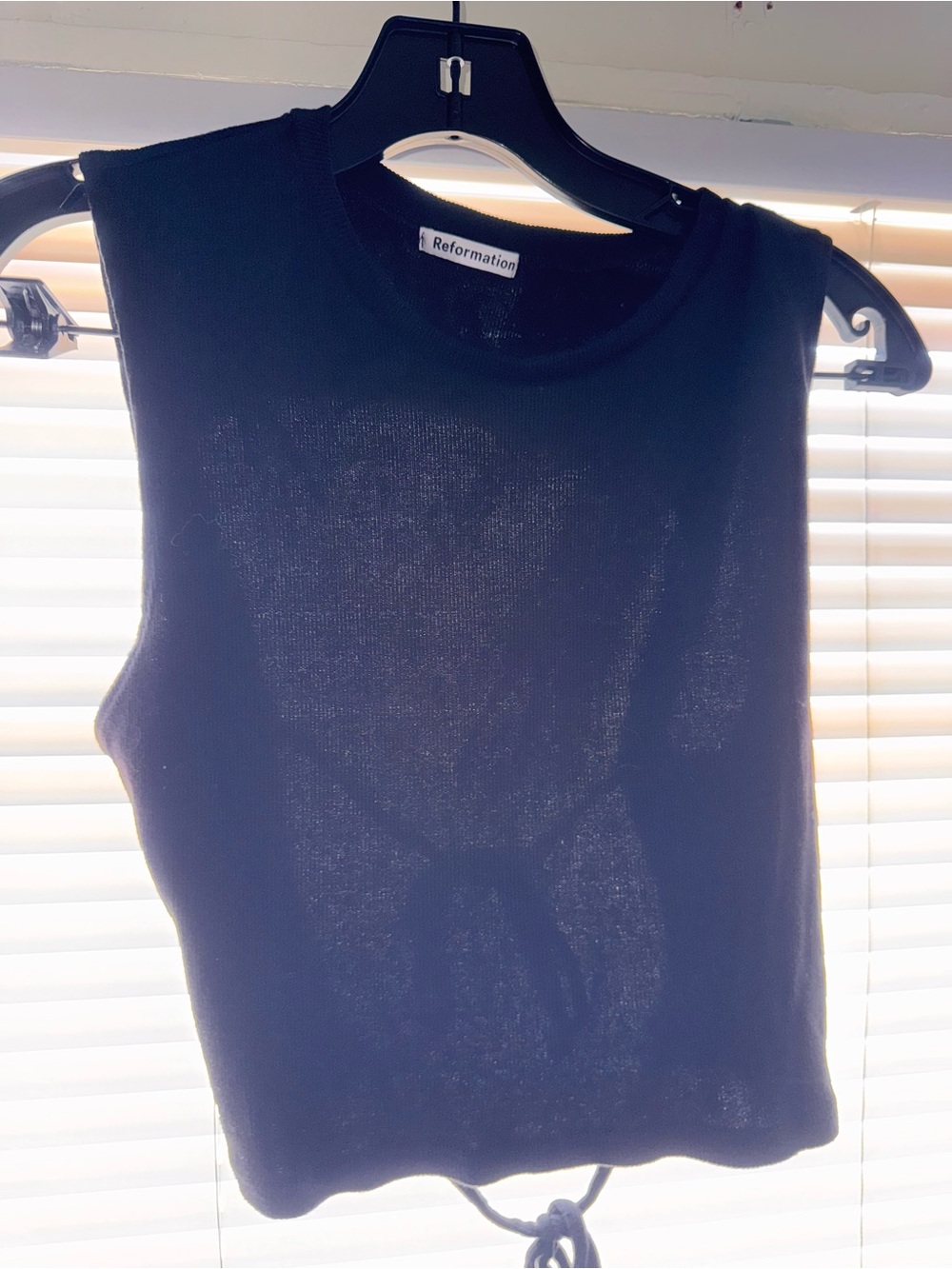 Reformation Open Back Sleeveless Knit Top